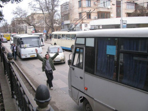 В Симферополе маршрутки столкнулись с троллейбусом 