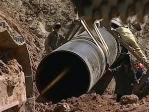 Огромные глыбы проломили газовод в Гурзуфе 