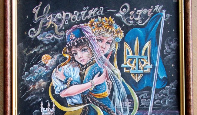 Из триптиха «Украина в огне» - таковой художник увидел аннексию Крыма. Фото: предоставлено Павлом Гусевым